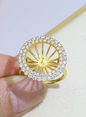 diy饰品配件s925纯银戒指空托