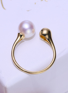 DIY配件S92纯银高级感珍珠戒指