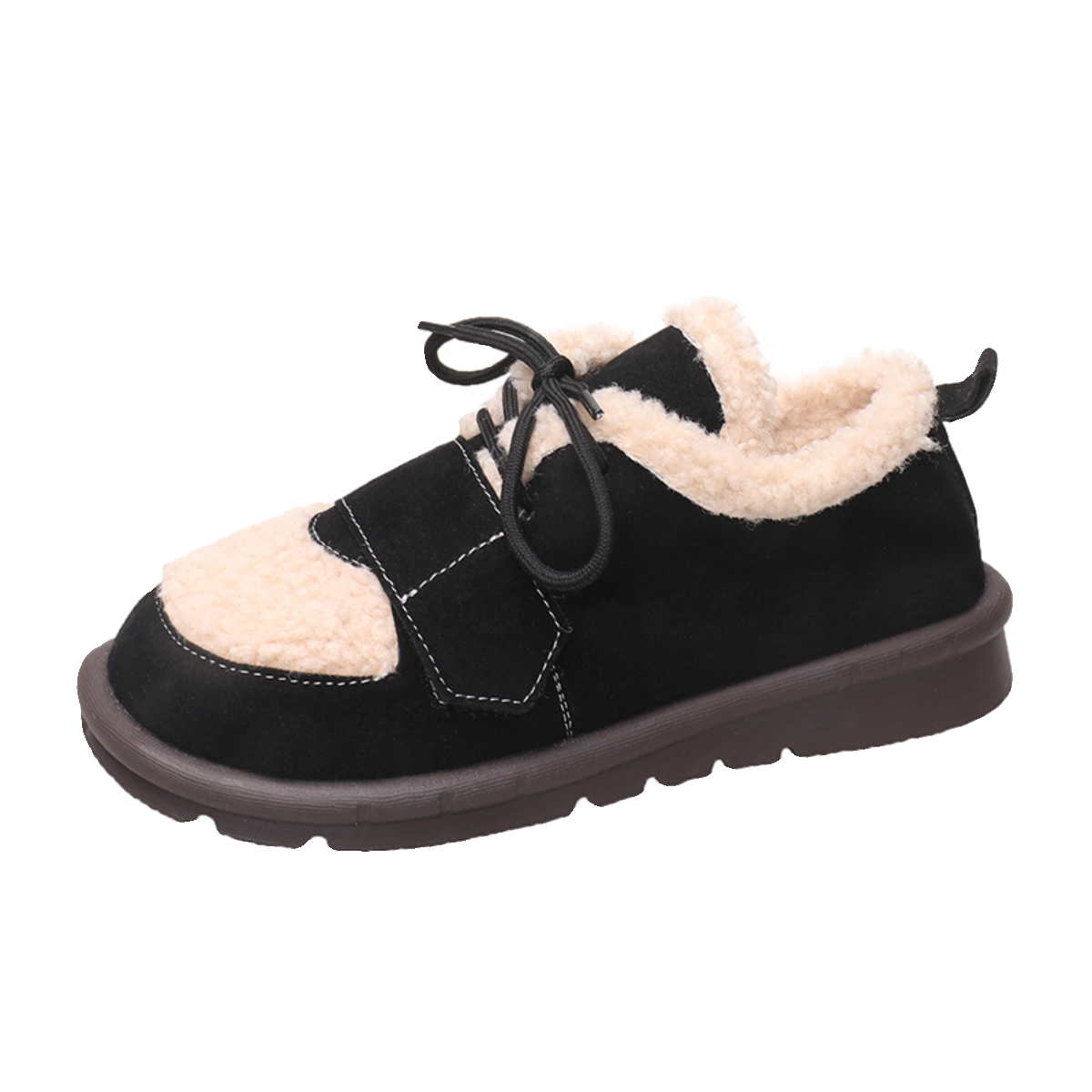 豆豆鞋女加绒2023年冬季毛毛鞋保暖厚底大码棉鞋东北外穿雪地靴子,淘宝优惠券,粉丝福利购,淘宝优惠卷