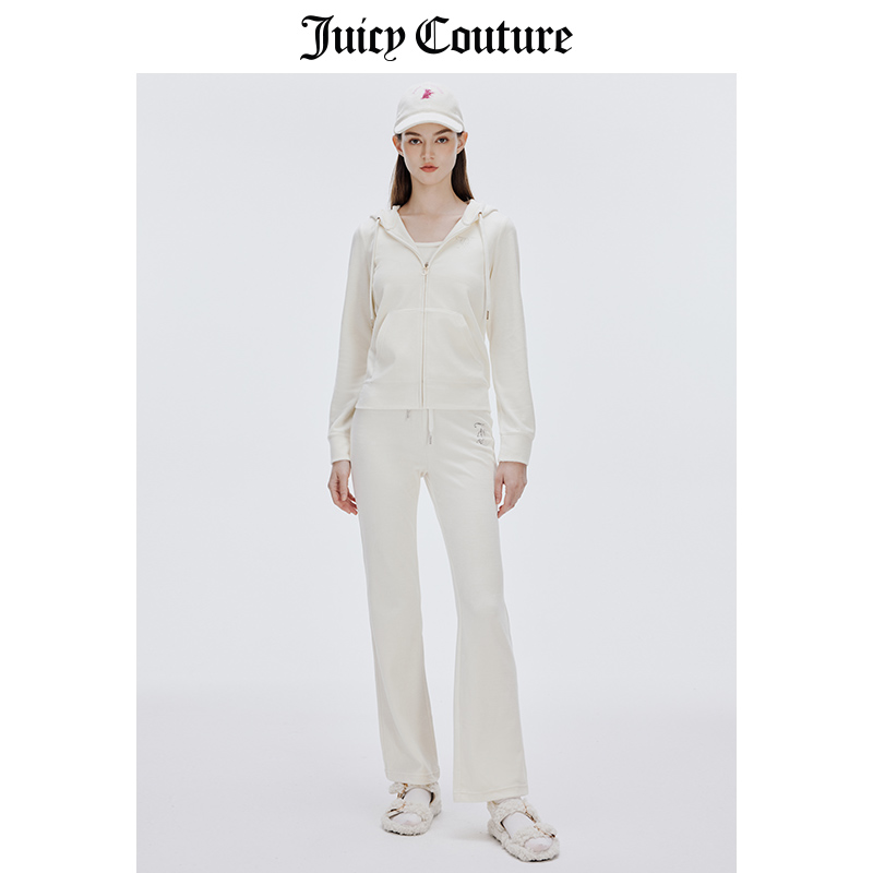 Juicy Couture橘滋外套女春夏新款美式轻奢运动休闲天鹅绒夹克 - 图0