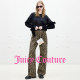 JuicyCouture ສີສົ້ມ leopard jeans ພິມ