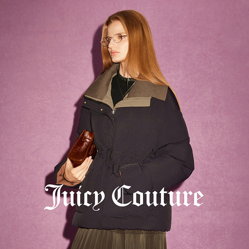 Juicy Couture橘滋2025年冬季羽绒服巴恩风90白鸭绒外套上衣女 - 图1