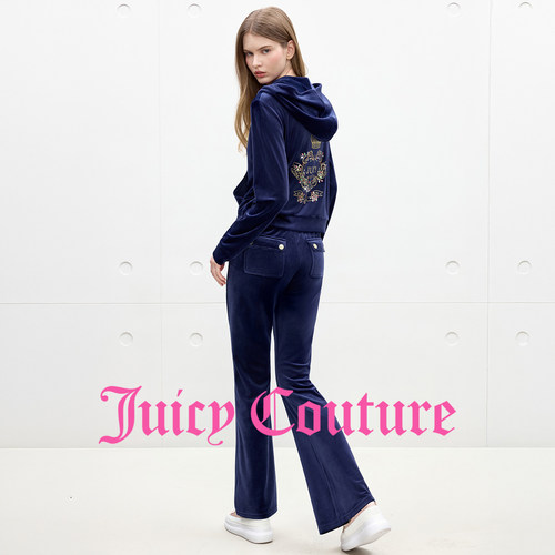 Juicy Couture【30周年系列】零压弹力丝绒橘滋25秋冬新款外套女 - 图2