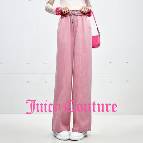 【100%莱赛尔】Juicy Couture橘滋牛仔裤女25年秋冬新款直筒长裤 - 图0