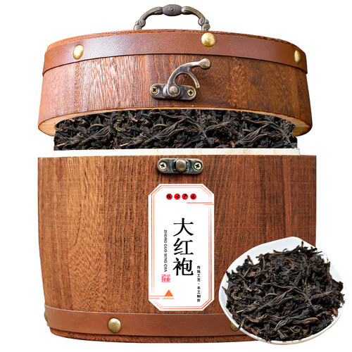 2026新茶武夷山乌龙茶岩茶碳焙浓香型大红袍茶叶散装礼盒装250克 - 图0