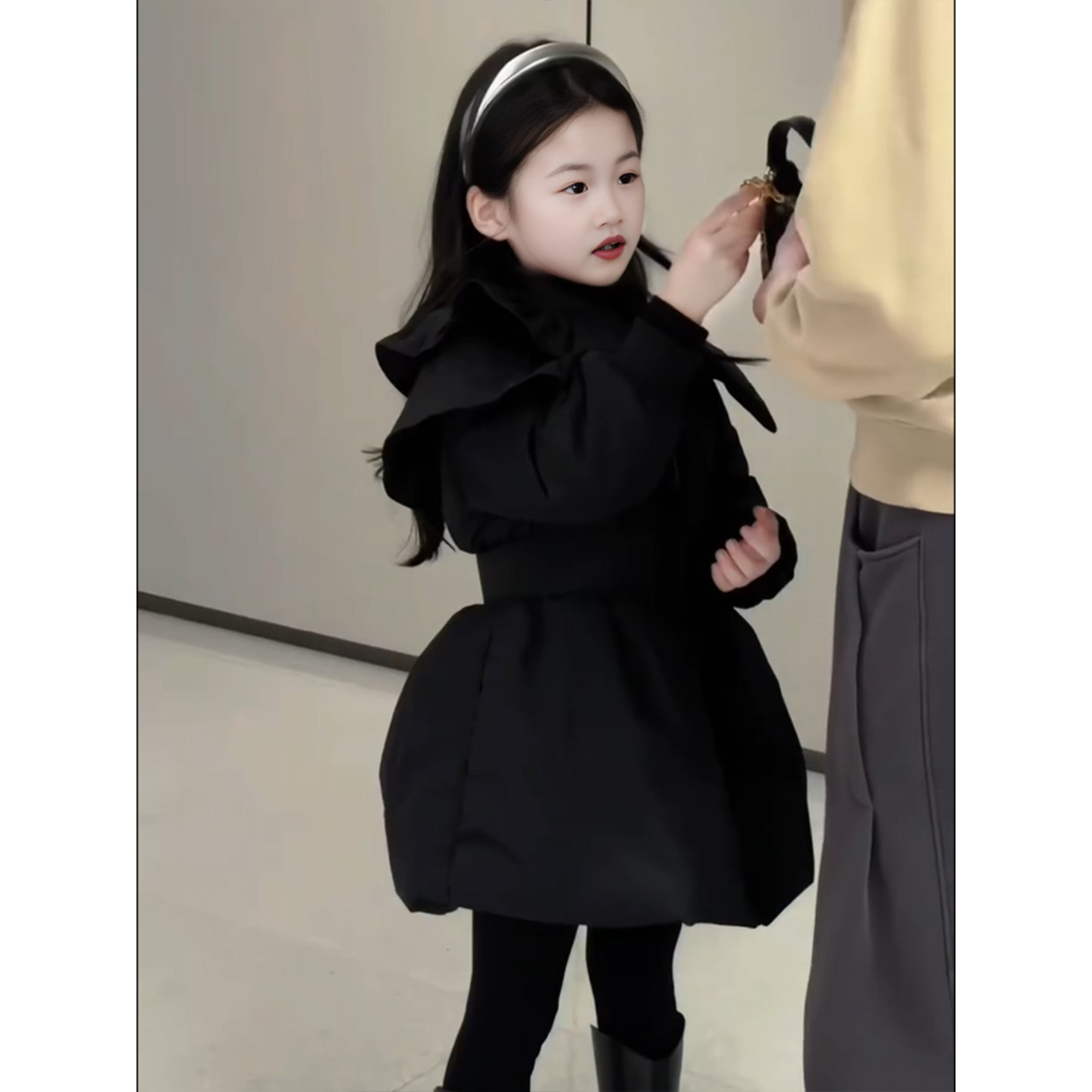 儿童女宝宝冬季韩版爆款2026新款女童宝宝衣服中长款收腰棉服外套,淘宝优惠券,粉丝福利购,淘宝优惠卷