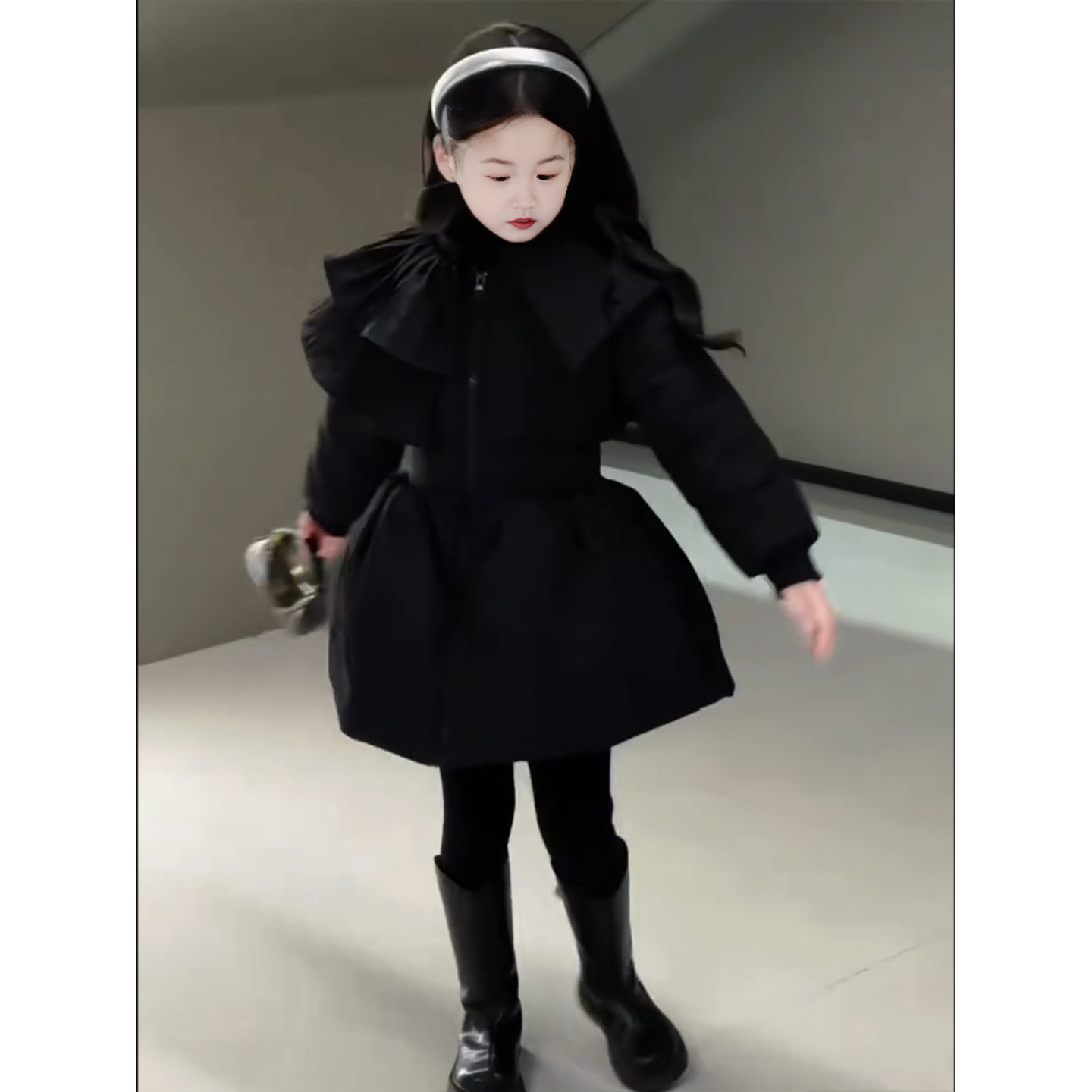 儿童女宝宝冬季韩版爆款2026新款女童宝宝衣服中长款收腰棉服外套,淘宝优惠券,粉丝福利购,淘宝优惠卷