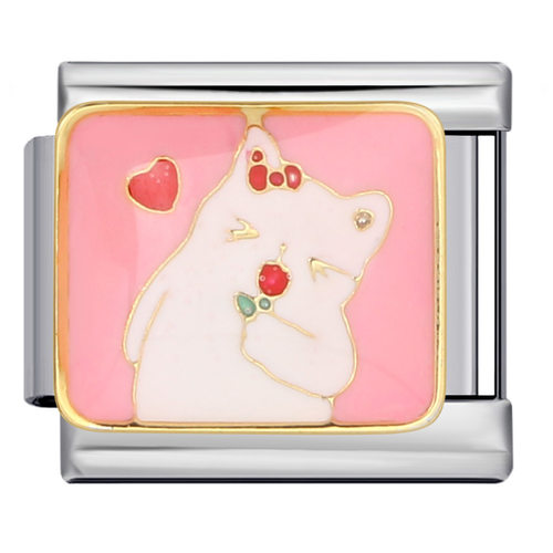 粉色系意大利模块手链不锈钢滴油卡通DIY自由拼接表带闺蜜礼物 - 图2