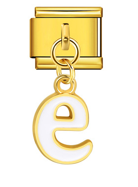 金底彩色滴油字母意大利模块手链不锈钢焊接挂钩表带闺蜜情侣礼物