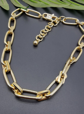 外贸饰品A9新款质感异形连接裸链精致街拍走秀大气个性项链