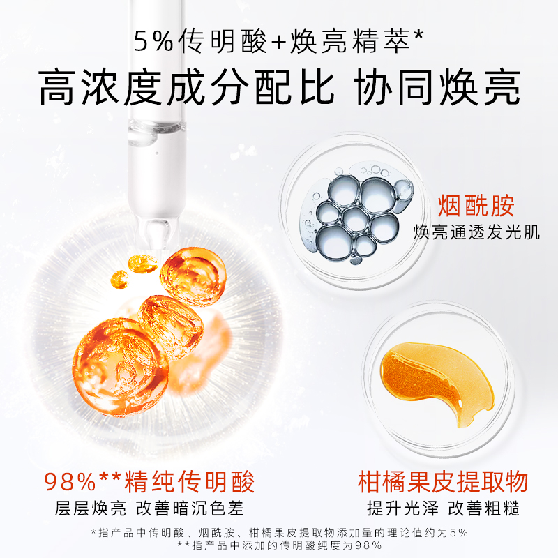 cogi高姿旗舰店高姿传明酸精华液补水保湿提亮肌底液烟酰原液淡化痘印面部精华0