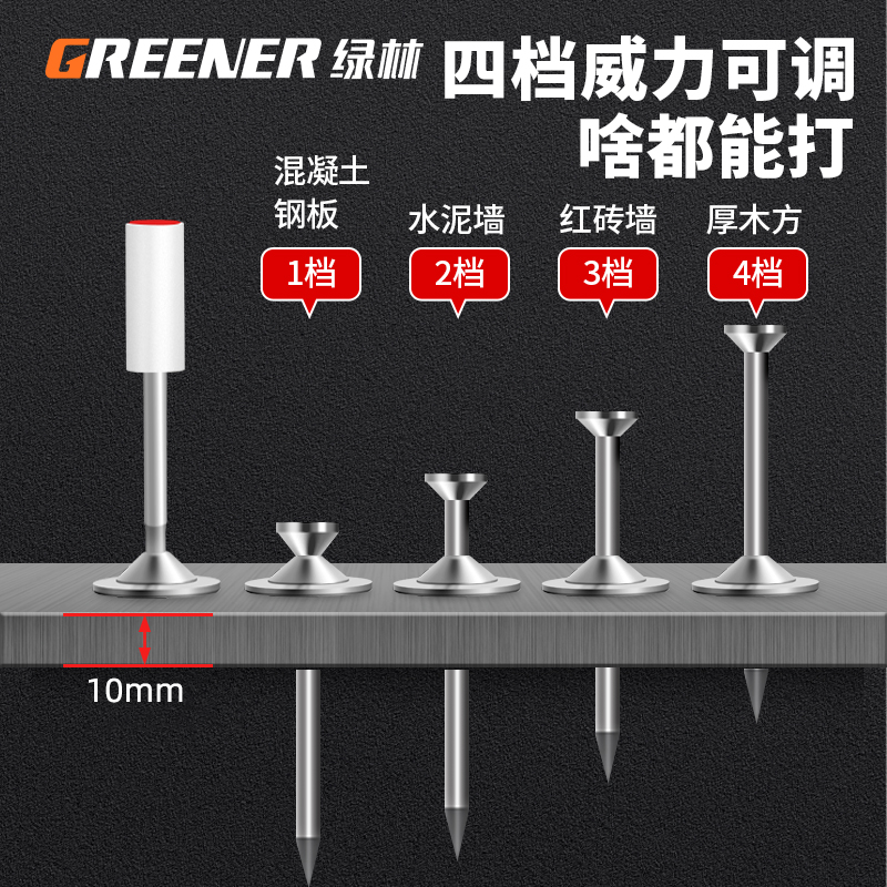 绿林炮钉枪吊顶神器打钉一体射钉专用枪混凝土装修工具水泥墙钢板 - 图2