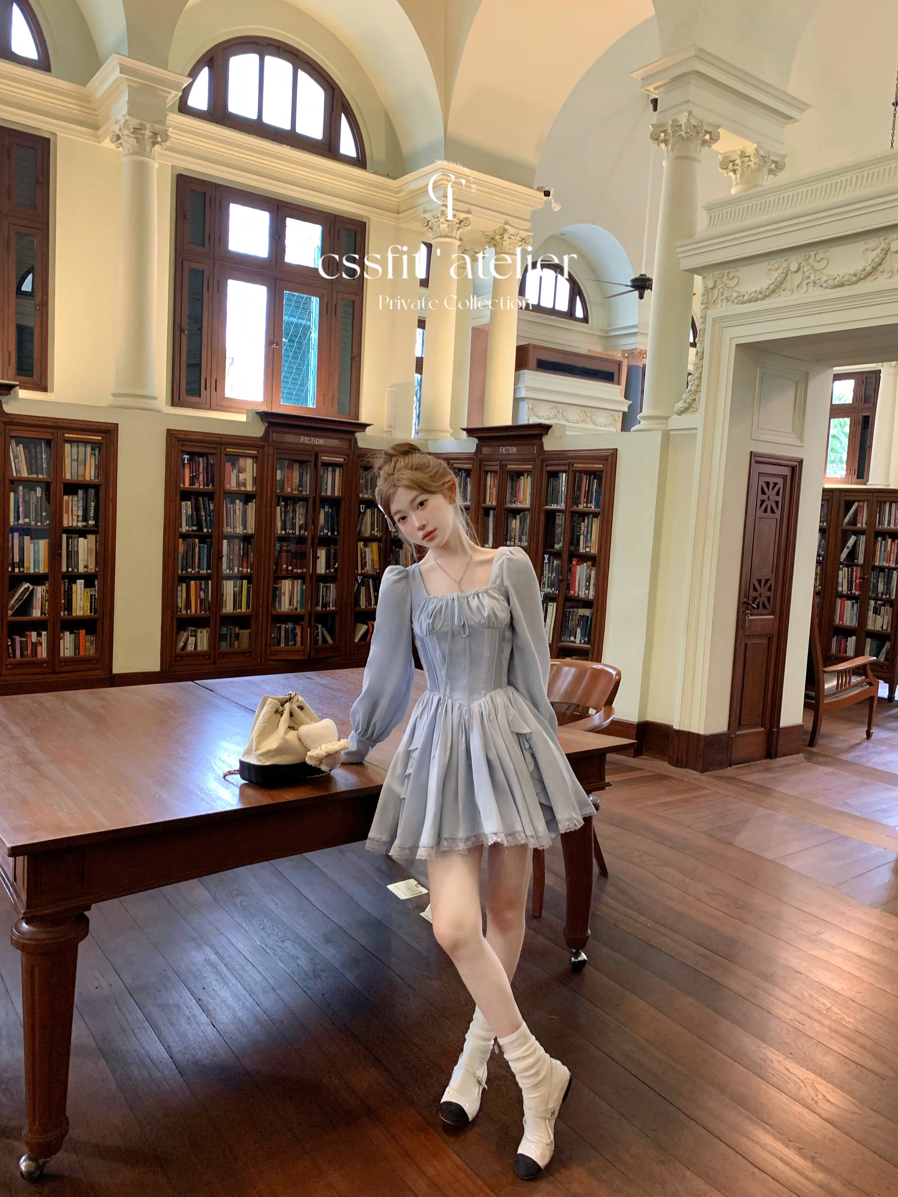 迟伞伞 海上维纳斯 house长袖版少女蕾丝拼接蓬蓬连衣裙短裙女,淘宝优惠券,粉丝福利购,淘宝优惠卷