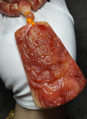 藏式天然骆驼骨手串满血骨头珠子手链切片小众文玩男红色手串