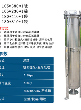 304不锈钢袋式过滤器食品水椰子水糖水桦树汁酱油饮料醋白酒杂质