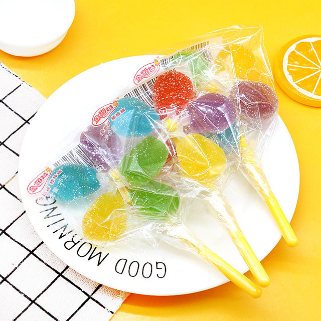 Golden Rice 25g colorful pinwheel candy juice lollipop