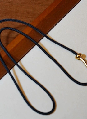 金店同款黄金色项链绳子编织绳男女通用