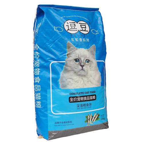 逗豆10kg散装20斤豆豆猫粮成幼猫专用膨化粮流浪猫猫粮成猫深海鱼 - 图0