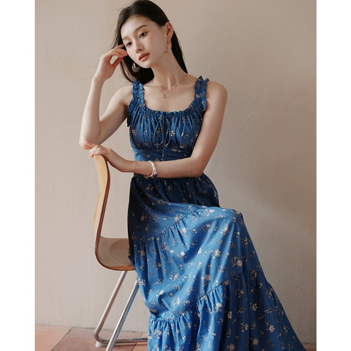 贰羊设计 Ретро платье, китайский стиль, цветочный принт