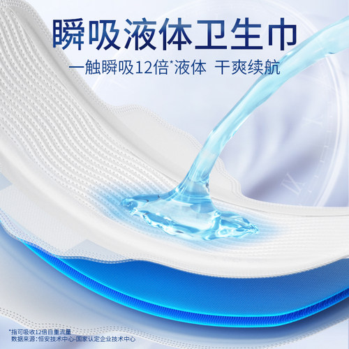 安尔乐新品瞬吸液体卫生巾极薄亲肤透气防漏日用夜用 - 图1