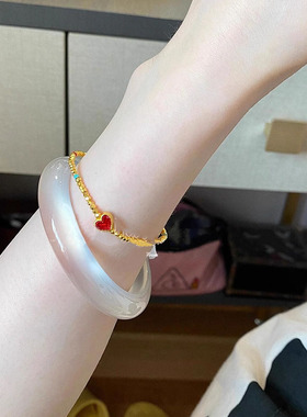 白月光高冰玛瑙手镯女天然冰透玉髓白色玉镯女年轻款礼物