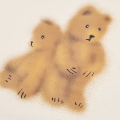 UOOYAA/乌丫2025冬季新款「伤心小熊」拼接T恤式连衣裙 - 图3