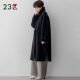 23区日系春季通勤宽松版纯羊毛方领中长款毛呢大衣外套商场同款
