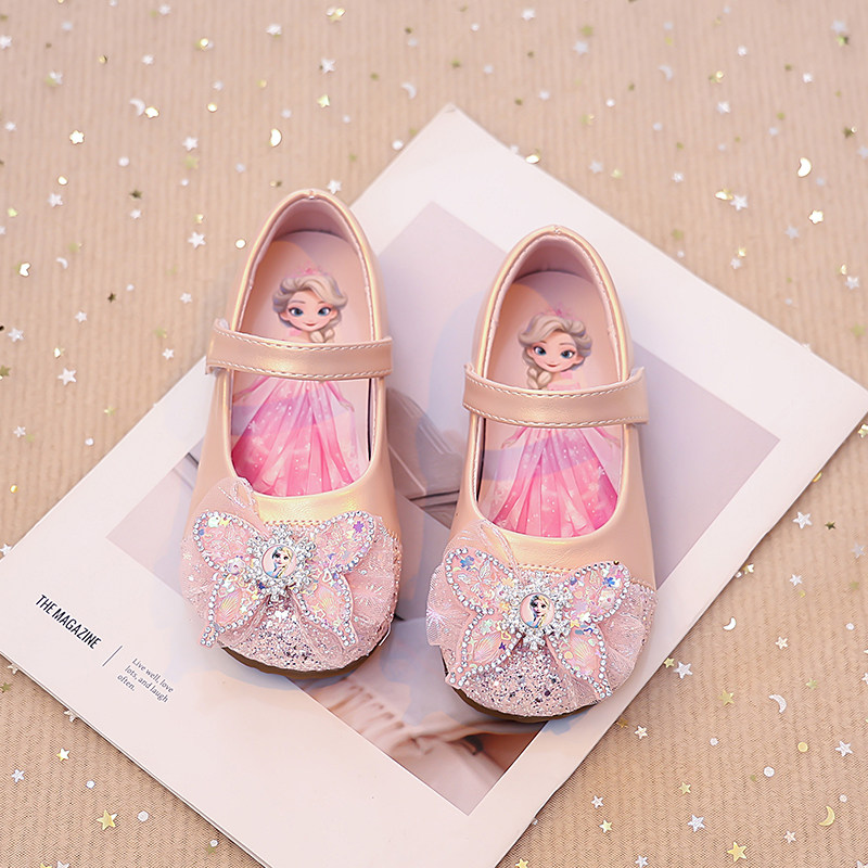 女童小皮鞋软底爱莎水晶鞋儿童公主鞋方口单鞋2025春秋新款宝宝鞋,淘宝优惠券,粉丝福利购,淘宝优惠卷