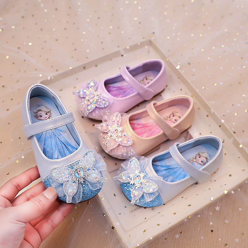 女童小皮鞋软底爱莎水晶鞋儿童公主鞋方口单鞋2025春秋新款宝宝鞋,淘宝优惠券,粉丝福利购,淘宝优惠卷