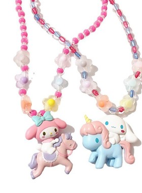 串珠跳舞的星黛露兔子项链