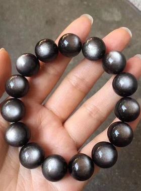 银曜石手串黑曜石天然天然男女