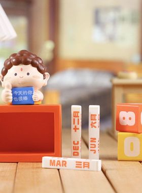 小佛祖日历摆件 创意设计桌面挂历日历装饰卡通萌趣佛祖摆件批发