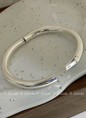 韩国女s925纯银冷淡风开口手镯