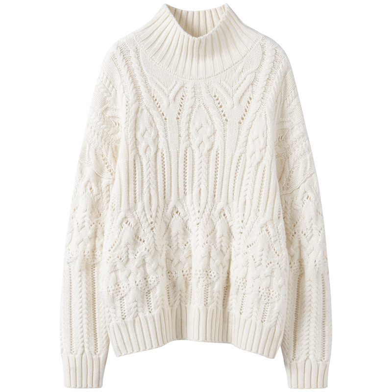 好款在回归！羊绒衫女镂空高领时尚纯色新款针织羊绒衫毛衣,淘宝优惠券,粉丝福利购,淘宝优惠卷