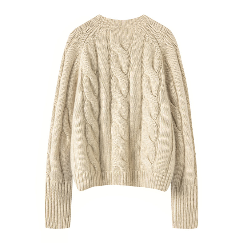 软糯入骨！2024春季新款双股羊绒衫女100纯山羊绒加厚毛衣针织衫,淘宝优惠券,粉丝福利购,淘宝优惠卷