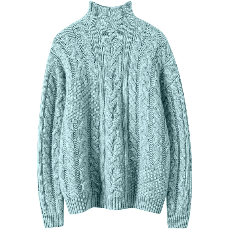 简约百搭不挑剔~大克重羊绒衫女半高领套头外穿纯羊绒毛衣冬加厚,淘宝优惠券,粉丝福利购,淘宝优惠卷