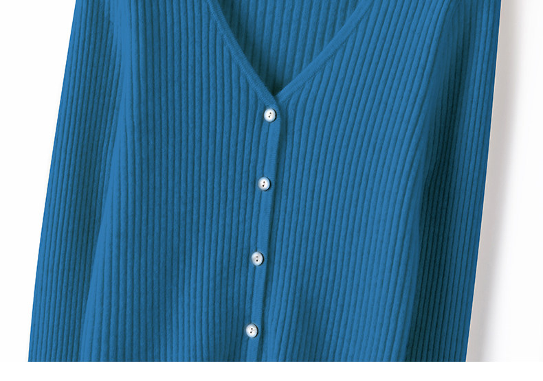 腔调范儿骨感十足！纯羊绒开衫女V领坑条修身短款羊绒毛衣女外套,淘宝优惠券,粉丝福利购,淘宝优惠卷