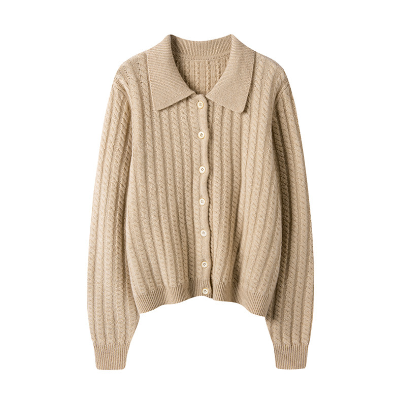 加厚100纯山羊绒衫女开衫翻领显瘦秋冬宽松短款时尚毛衣毛衫,淘宝优惠券,粉丝福利购,淘宝优惠卷