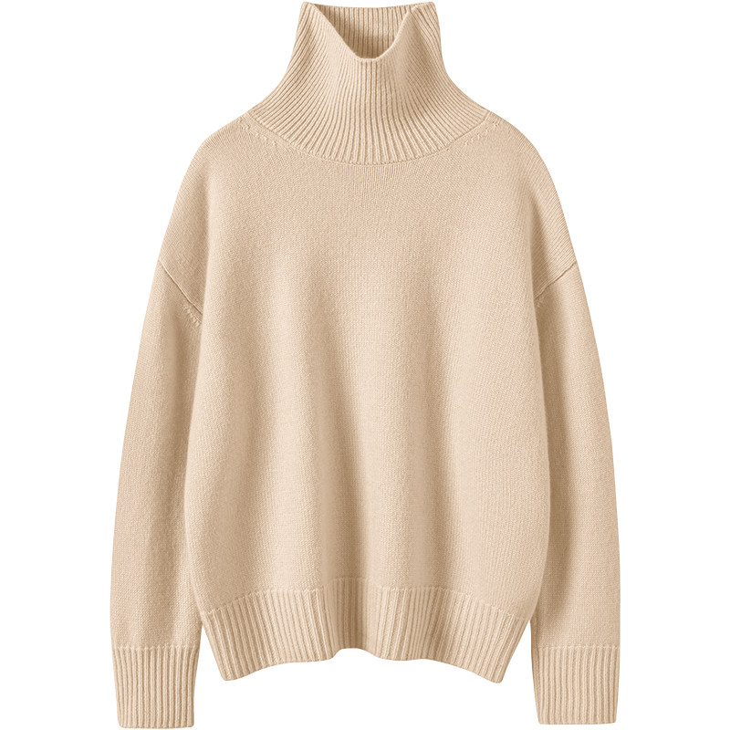 理性优雅！定染蜜桃粉~重磅高领羊绒衫女加厚纯羊绒毛衣宽松慵懒,淘宝优惠券,粉丝福利购,淘宝优惠卷