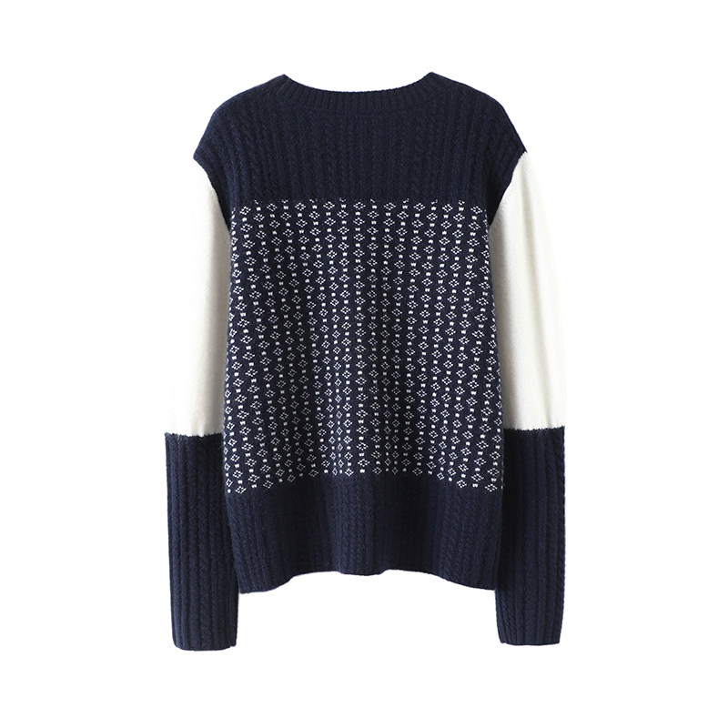 一眼就喜欢的设计！圆领羊绒衫女纯羊绒毛衣宽松针织衫慵懒风加厚,淘宝优惠券,粉丝福利购,淘宝优惠卷