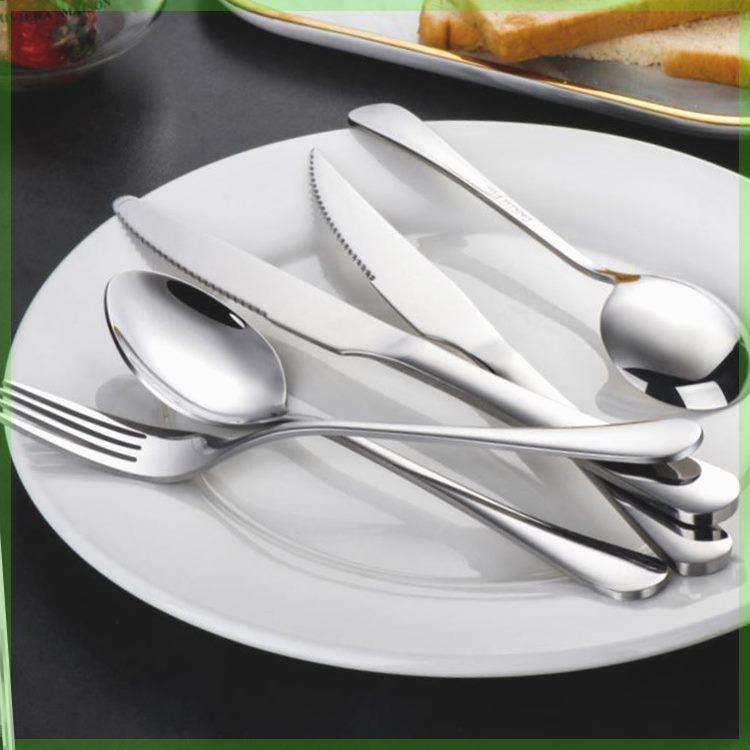 Stainless steel cutlery knife fork and spoon three piece - 图0