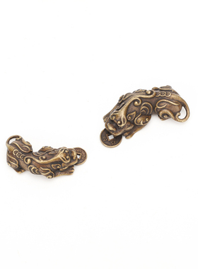 貔貅招财进宝吉祥天禄瑞兽纯黄铜