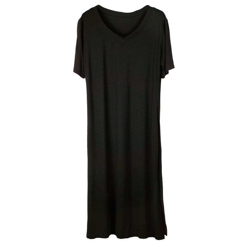 夏季带胸垫可外穿睡裙子过膝睡衣 韩纳果睡裙