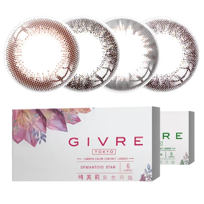 视客眼镜旗舰店日本givre美瞳女网红款月抛绮芙莉6片混血大小直径混血人鱼姬2