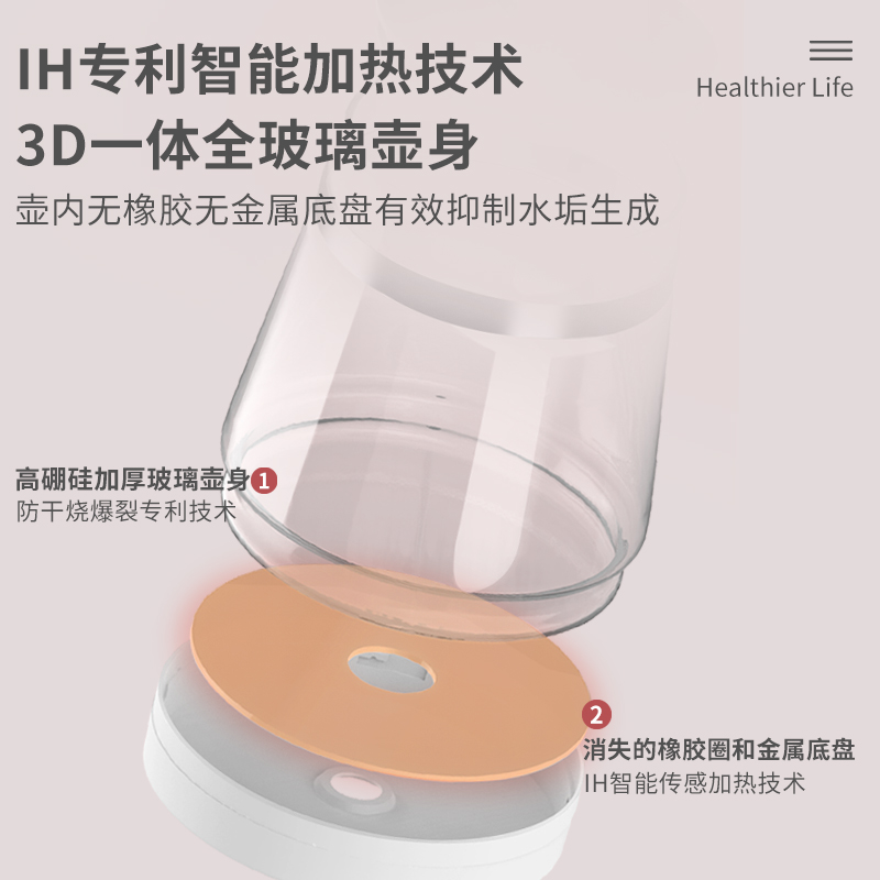 小壮熊旗舰店婴儿恒温调奶器水壶热水智能保温玻璃喂奶全自动温奶暖奶机冲奶粉0
