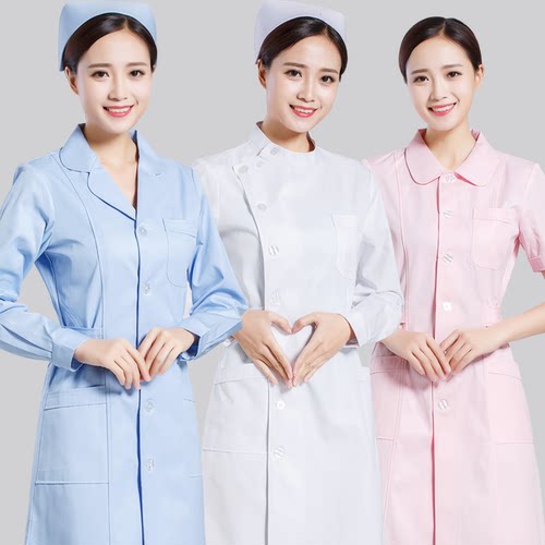 珂薇天使护士服正品冬装长袖白大褂夏装短袖药店医院美容院工作服 - 图2