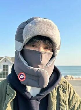 东北哈尔滨雪乡抗寒大鹅羽绒帽男