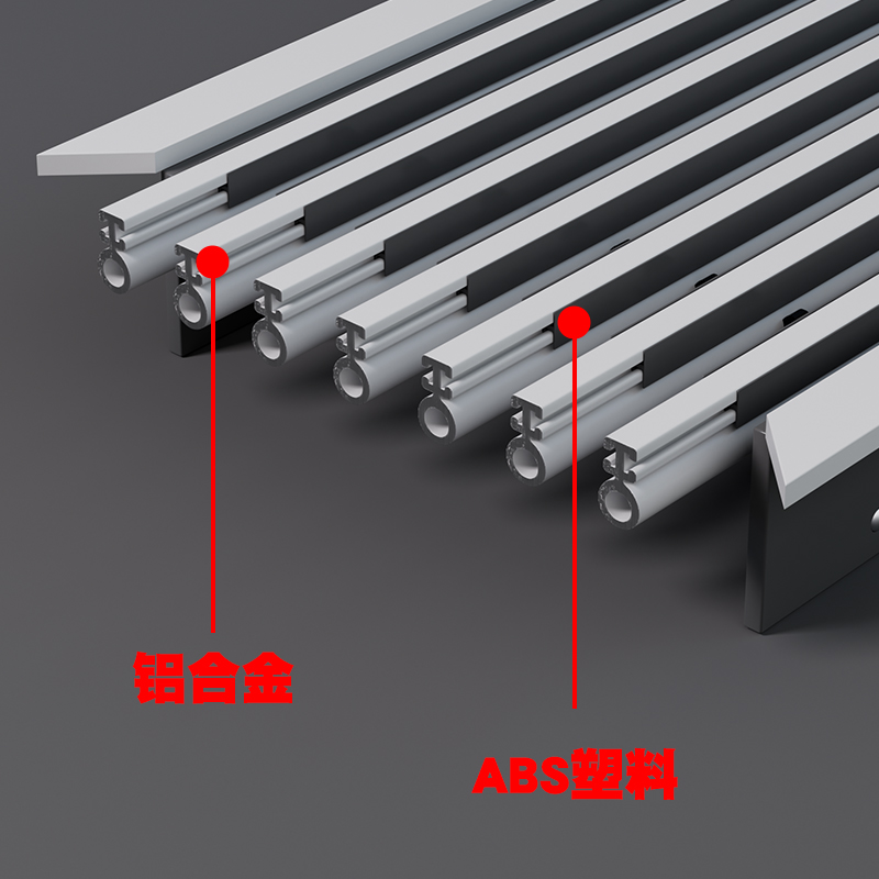 高端铝合金abs中央空调出风口格栅极简边框回风加长铝塑通风定制-图1