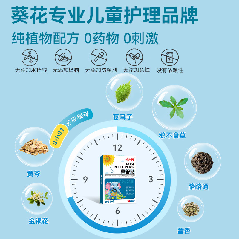 葵花苍耳子鼻舒贴鼻炎贴儿童草本通鼻炎油鼻干鼻痒过敏官方旗舰店,淘宝优惠券,粉丝福利购,淘宝优惠卷