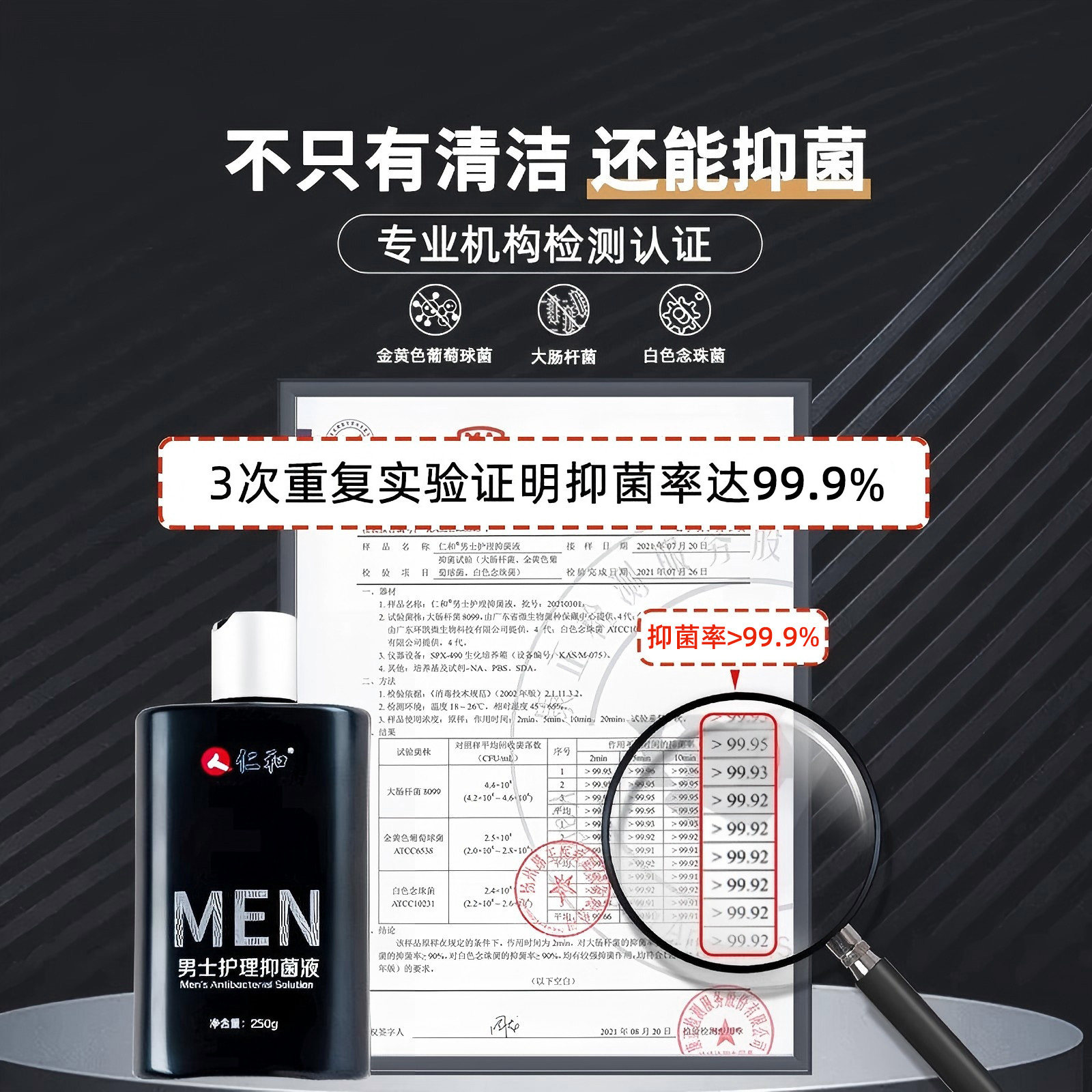 仁和男性私处清洁洗护理液日常抑菌去异味止痒洗护沐浴露男士